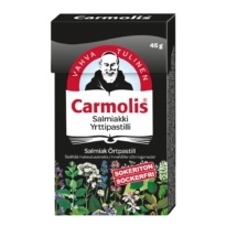 Carmolis Sokeriton Salmiakkipastilli 45g