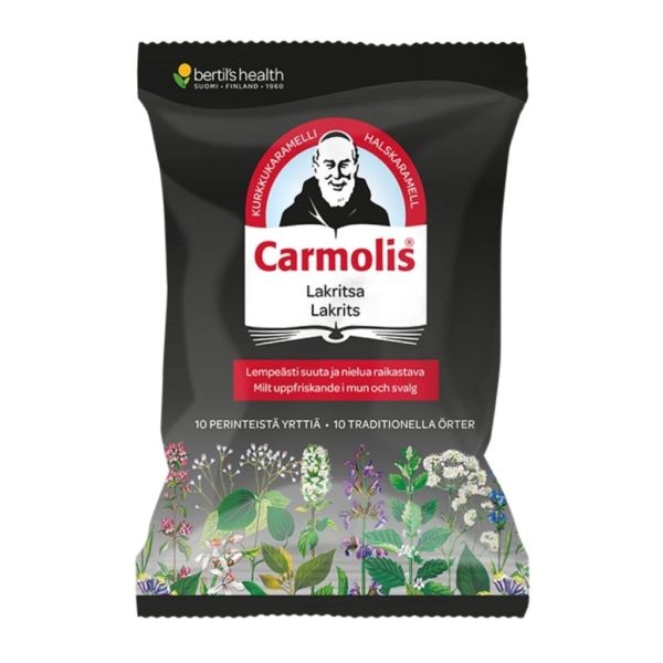 Carmolis Lakritsikaramelli 72 g - Bertil`s Health