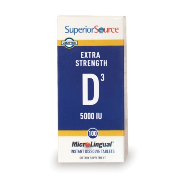 Superior Source D3-vitamin 125 µg 5000 IU 100 tabl