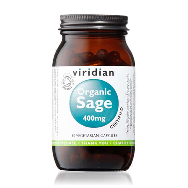 Viridian Luomu Salvia 400 mg 90 kaps