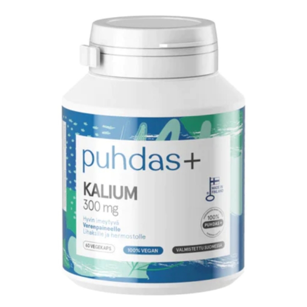Puhdas+ Kalium 300 mg 60 kaps