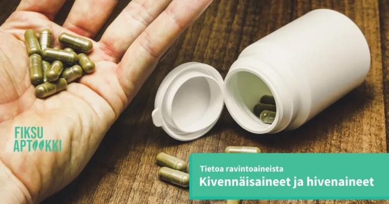 Mitä kivennäisaineet ja hivenaineet on ja miksi niitä tarvitaan