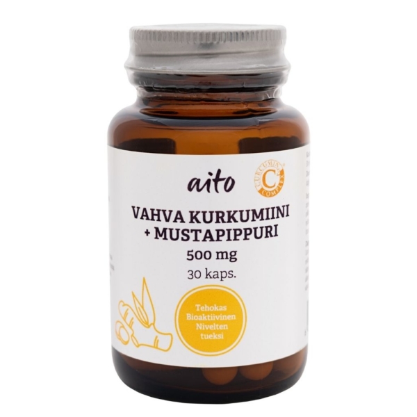 Aito Vahva Kurkumiini + Mustapippuri 500 mg 30 kaps