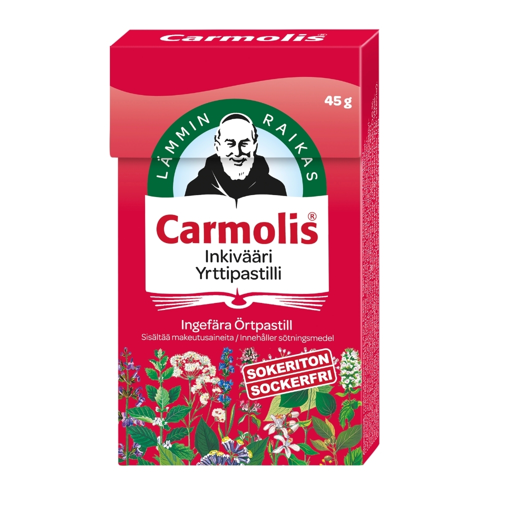 Carmolis Inkivääripastilli 45g Carmolis Inkivääripastilli 45g