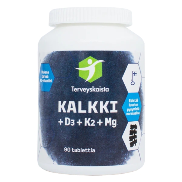 Kalkki + D3 + K2 + Mg 90 tabl - Terveyskaista