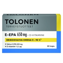 Tolonen E-EPA 650 mg + D-vitamiini 80 kaps - Midsona