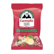 Carmolis Inkiväärikaramelli 72 g
