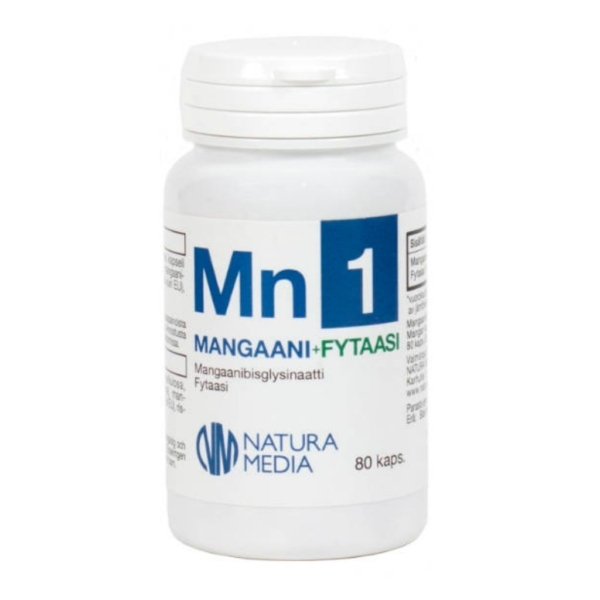 Mn1 Mangaani+Fytaasi 80 kaps - Natura Media