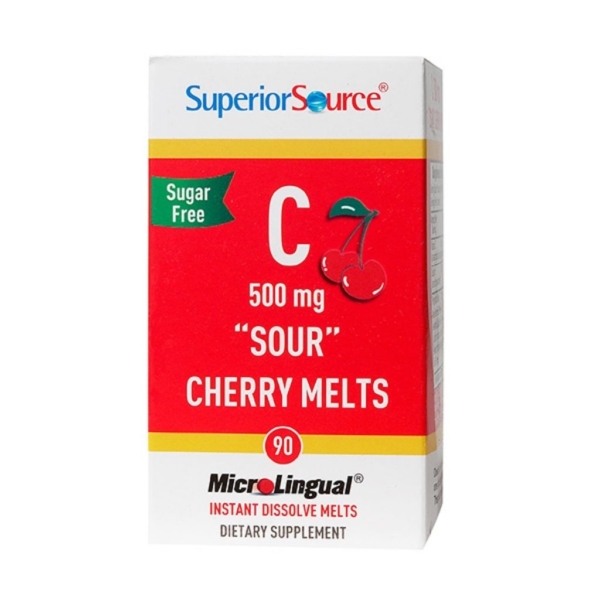 Superior Source Vitamin C "Sour" Cherry Melts 90 tabl