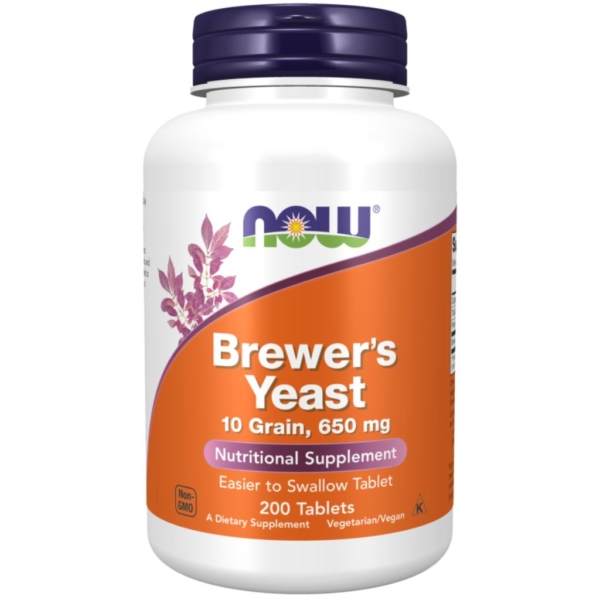 Brewer`s yeast (Oluthiiva) 650mg 200 tablettia - Now Foods
