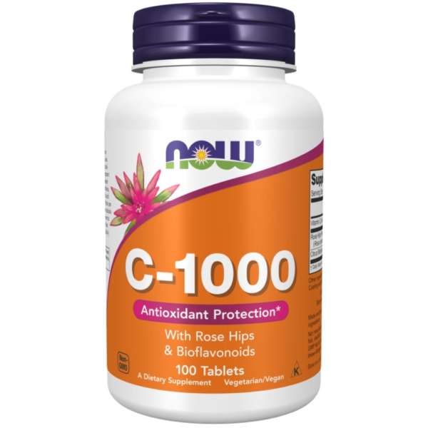 C-1000 With Rose hips & Bioflavonoids 100 tabl - Now Foods
