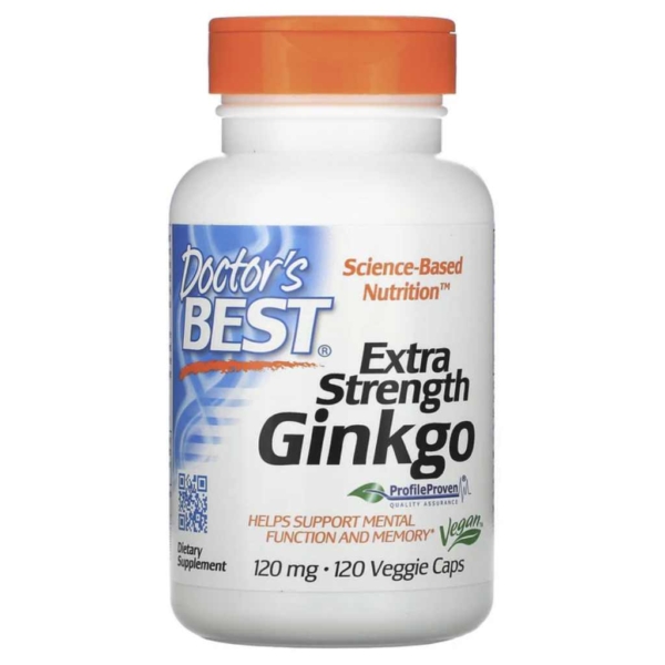Extra Strength Ginkgo 120mg 120 caps - Doctor`s Best