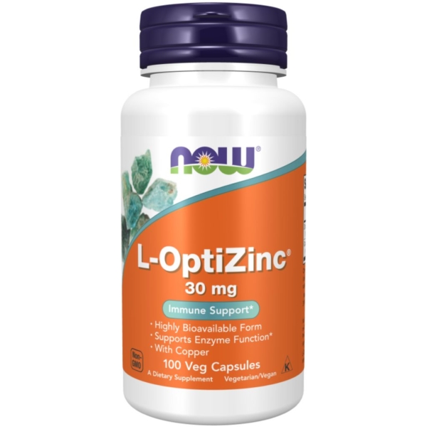 L-OptiZinc 30mg 100 kaps - Now Foods