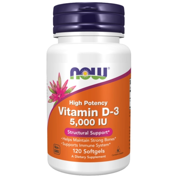 Vitamin D-3 125µg 120 kaps - Now Foods