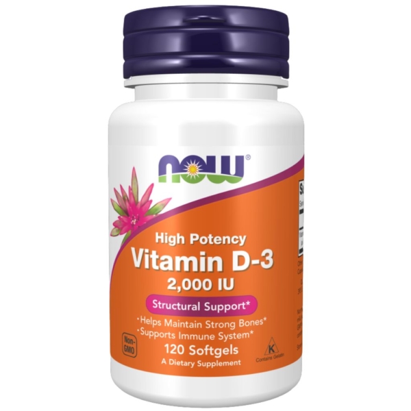Vitamin D-3 50µg 120 kaps - Now Foods
