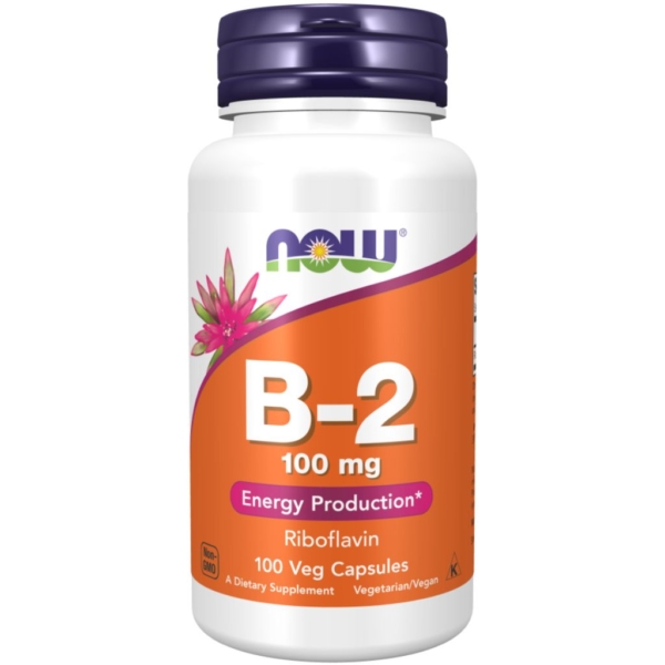 B2-vitamin 100mg 100 kaps - Now Foods