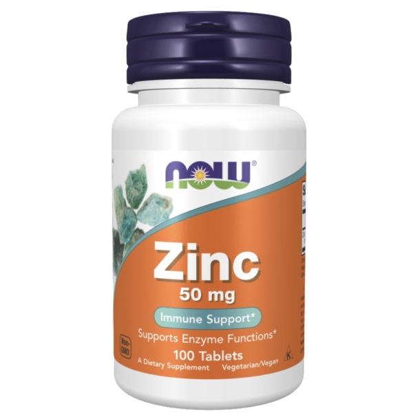 Zinc 50mg 100 tabl - Now Foods