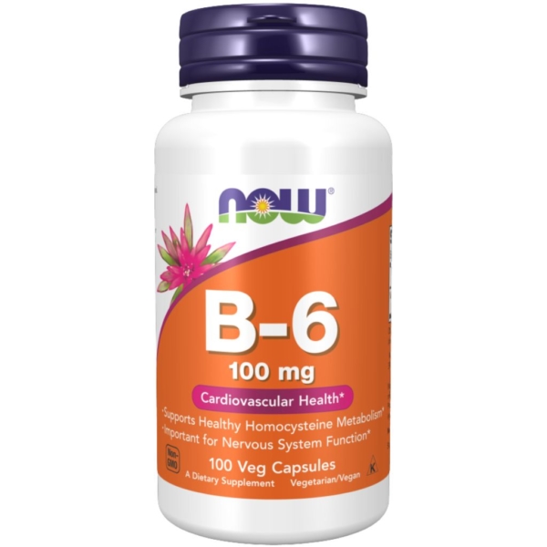 B6-vitamin 100 mg 100 kaps - Now Foods