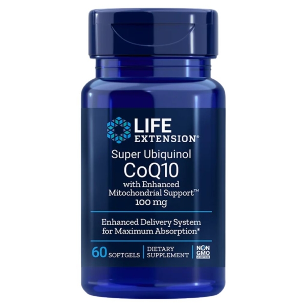 Life Extension Super Ubiqinol 100mg with Enhanched Mitochondrial support 60 kaps