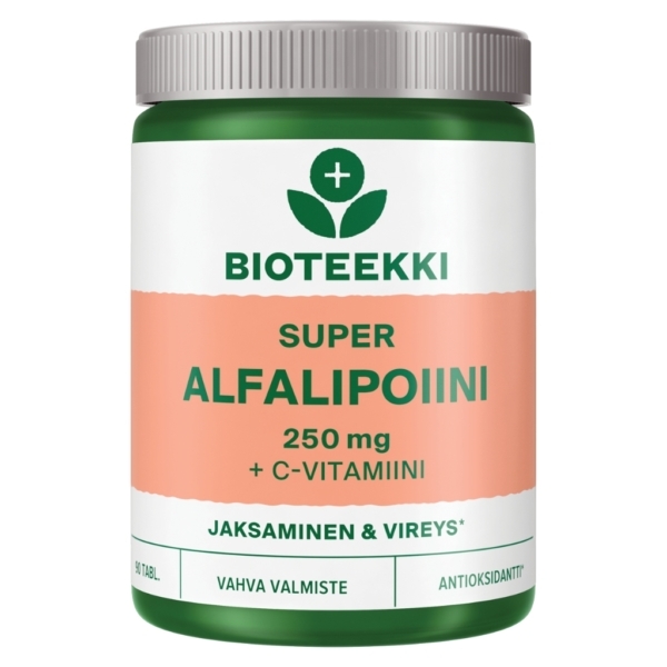 Super alfalipoiini 250mg + C-vitamiini 90 tablettia