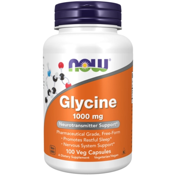 Glycine 1000mg 100 kaps - Now Foods