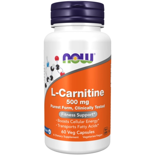 L-Carnitine 500 mg 60 kaps - Now Foods