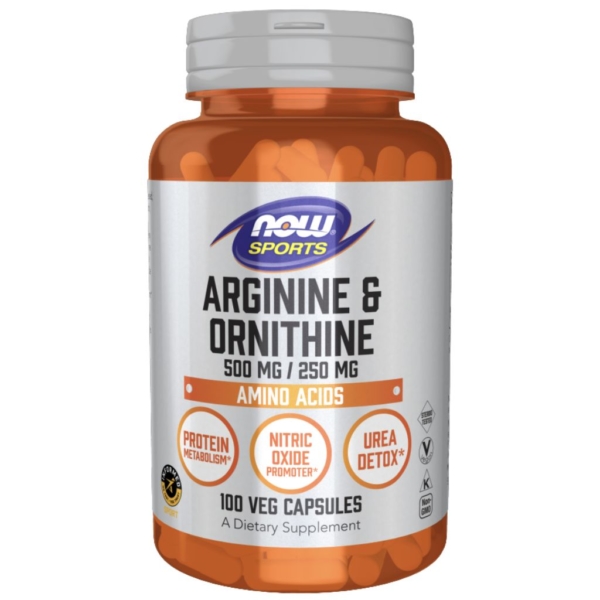 Arginine & Ornitine 500/250mg 100 kaps - Now Foods