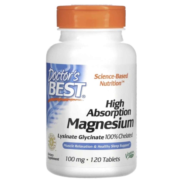 High Absorption Magnesium 100mg 120 tabl - Doctor`s Best