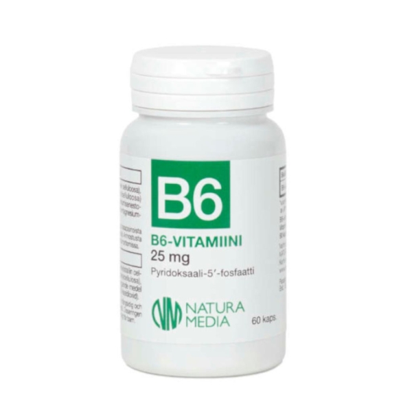 B6-vitamiini Pyridoksaali-5-fosfaatti 60 kaps - Natura Media