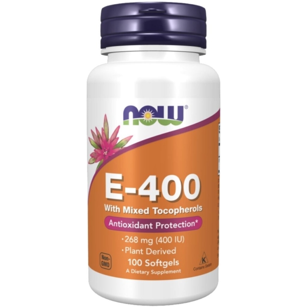 Vitamin E-400 Natural Mixed Tocopherols 100 kaps - Now Foods