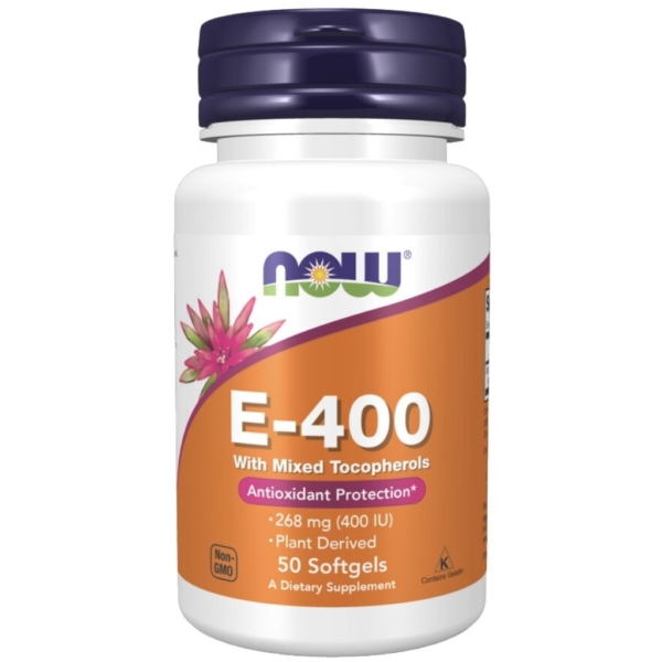 Vitamin E-400 Natural Mixed Tocopherols 50 kaps - Now Foods