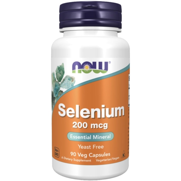 Selenium 200µg 90 kaps - Now Foods