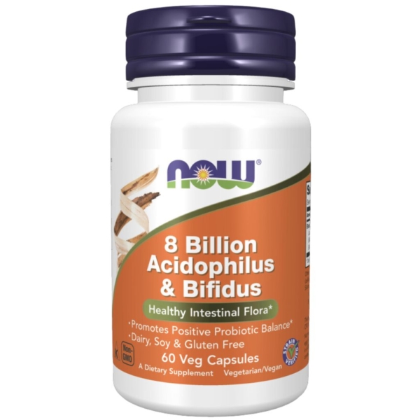 8 Billion Acidophilus & Bifidus 60 kaps - Now Foods