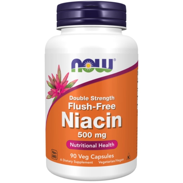 Flush-Free Niacin 500mg 90 kaps - Now Foods