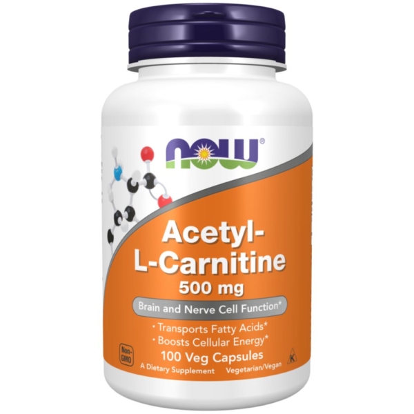 Acetyl L-Carnitine 500mg 100 kaps - Now Foods