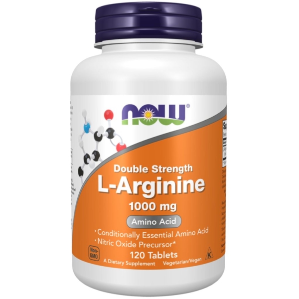 Double Strenght L-Arginine 1000mg 120 tabl - Now Foods