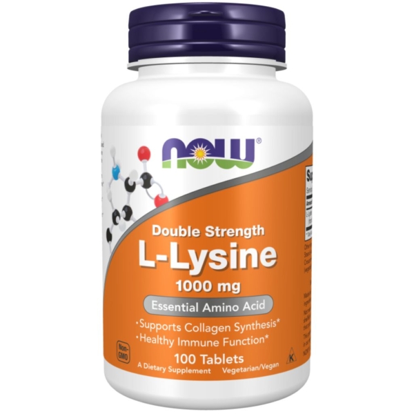 Double Strenght L-Lysine 1000mg 100 tabl - Now Foods