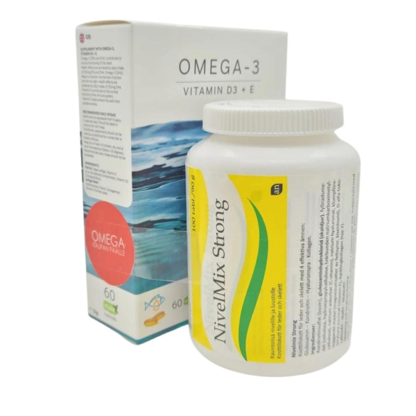 NivelMix Strong 100 tabletti + Omega-3 vitamin D + E Huipputarjous!