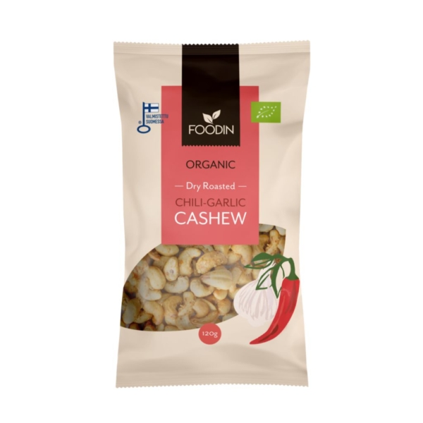 Foodin Chili-garlic cashew, luomu 120 g
