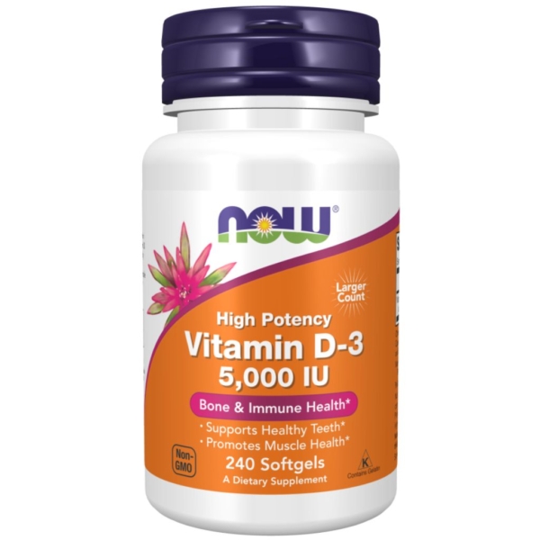Vitamin D-3 125µg 240 kaps - Now Foods