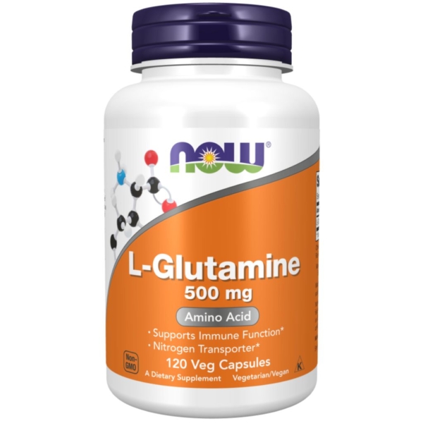 L-Glutamine 500mg 120 kaps - Now Foods