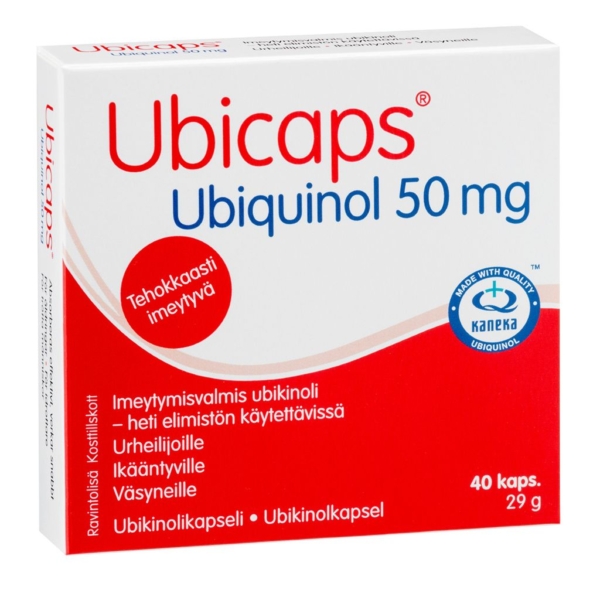 Ubicaps Ubiqinol 50 mg 40 kaps - Hankintatukku