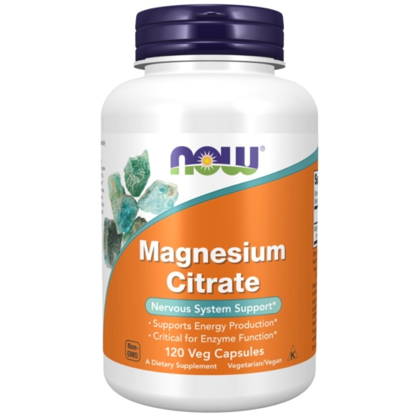 Magnesium Citrate 120 kaps - Now Foods