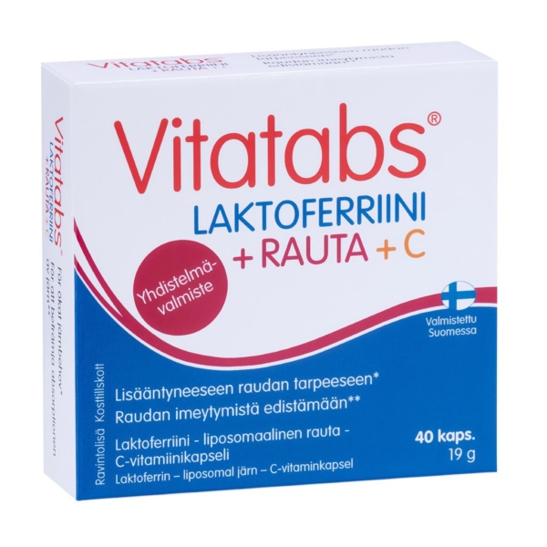 Vitatabs Laktoferriini + Rauta + C 40 kaps - Hankintatukku