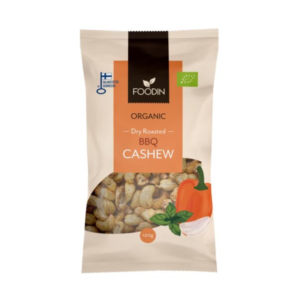 Foodin BBQ cashew, luomu 120 g