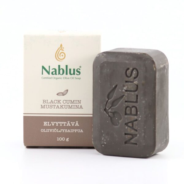 Mustakumina oliiviöljysaippua 100 g - Nablus