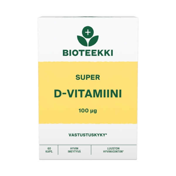 Bioteekki Super D-vitamiini 100µg 60 kaps