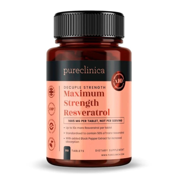 Pureclinica Maximum Strenght Resveratrol 1000mg 90 tabl