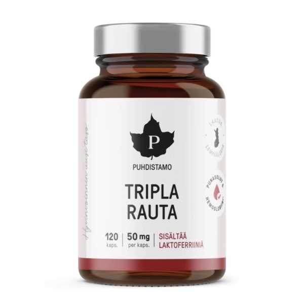 Puhdistamo Tripla Rauta 50mg 120 kapselia