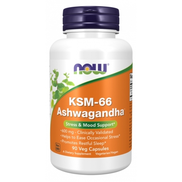 KSM-66 Ashwagandha 600mg 90 kaps - Now Foods